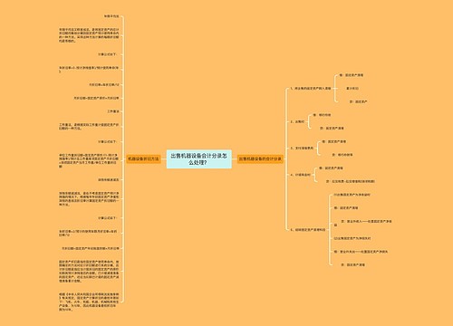 出售机器设备会计分录怎么处理？