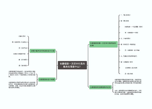 长期借款一次还本付息的账务处理是什么？