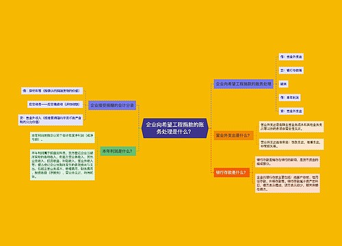 企业向希望工程捐款的账务处理是什么？