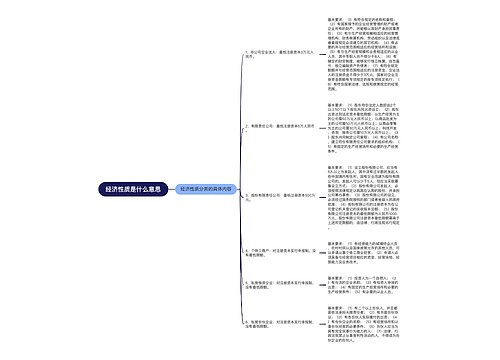 经济性质是什么意思