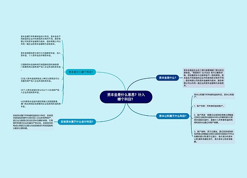 资本金是什么意思？计入哪个科目？