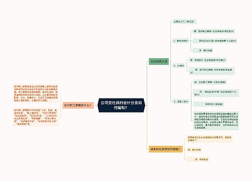 公司交社保的会计分录如何编制？