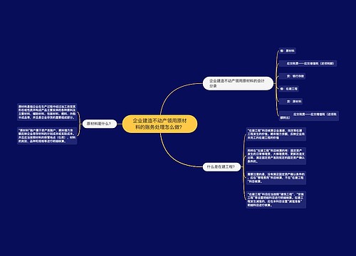 企业建造不动产领用原材料的账务处理怎么做？