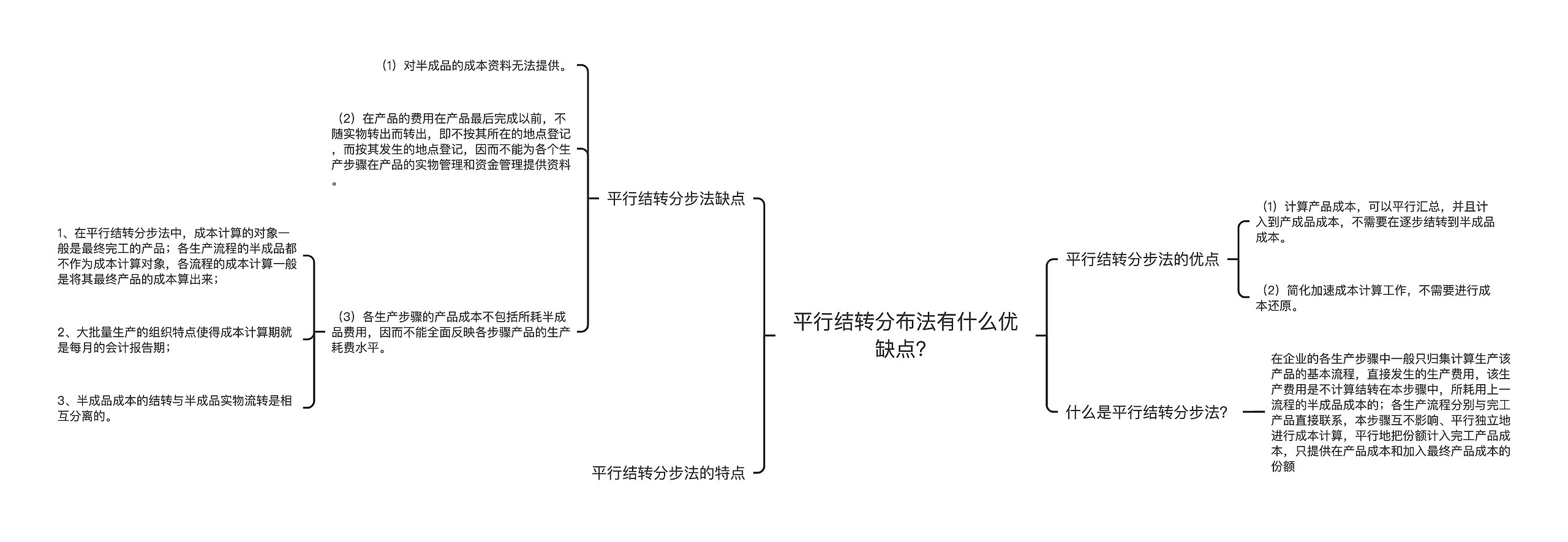 平行结转分布法有什么优缺点？