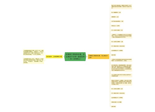 扣事假工资账务处理，怎么做会计分录？超级实用！你一定用得上！思维导图