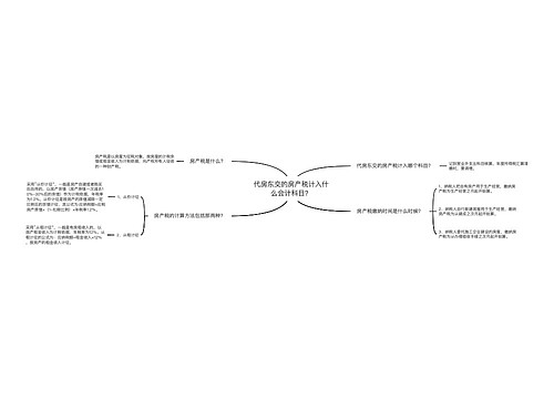 代房东交的房产税计入什么会计科目？
