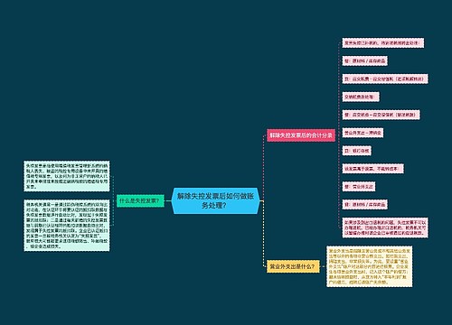 解除失控发票后如何做账务处理？