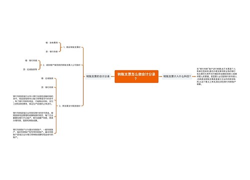 转账支票怎么做会计分录？