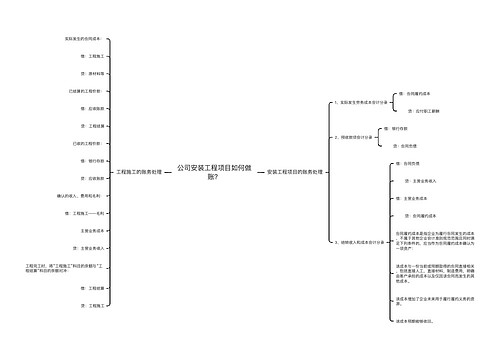 公司安装工程项目如何做账？