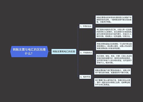 转账支票与电汇的区别是什么？