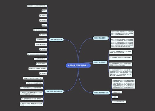 收到转账支票如何盖章？