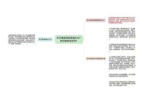 应付账款明细表是什么？如何做账务处理？