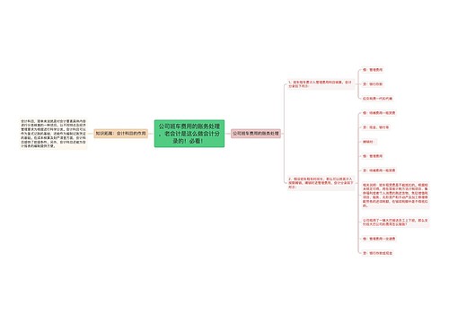 公司班车费用的账务处理，老会计是这么做会计分录的！必看！