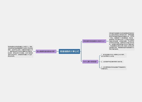 现值指数的计算公式