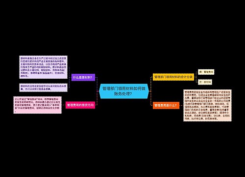 管理部门领用材料如何做账务处理？