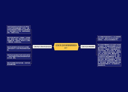 记账凭证的保管期限是多久？
