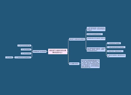 固定资产计提折旧的注意事项包括什么？