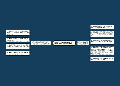 记账凭证的整理怎么做？