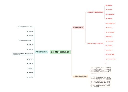 安装费如何做账务处理？