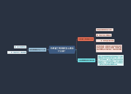 向希望工程捐款怎么做会计分录？