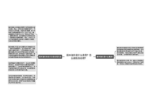 股本溢价是什么意思？怎么做账务处理？