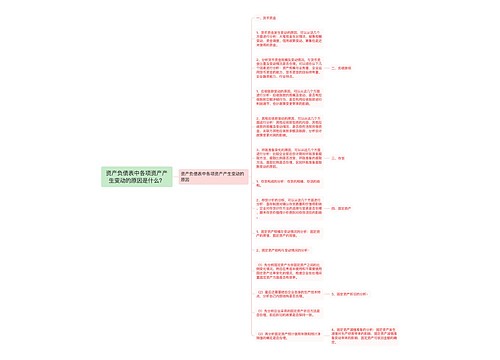 资产负债表中各项资产产生变动的原因是什么？