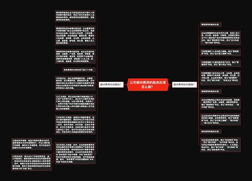 公司期间费用的账务处理怎么做？