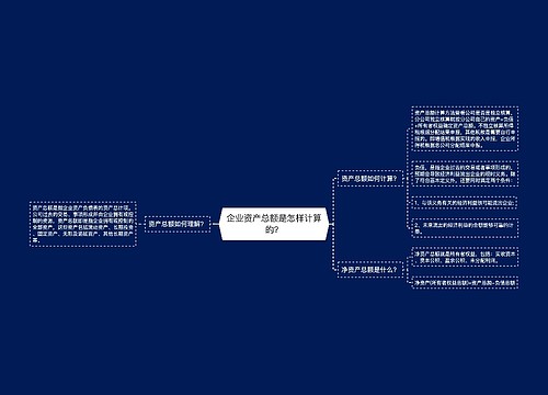 企业资产总额是怎样计算的？