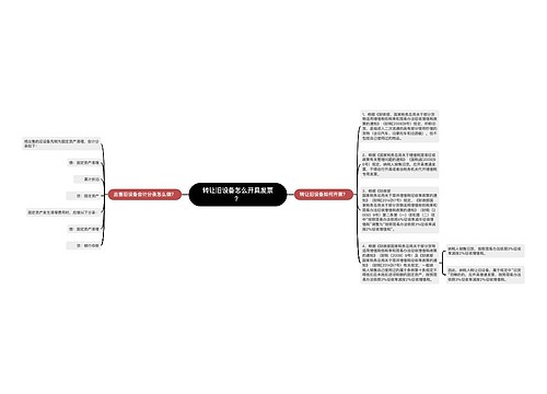 转让旧设备怎么开具发票？