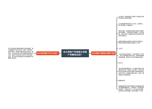 总分类账户和明细分类账户有哪些区别？