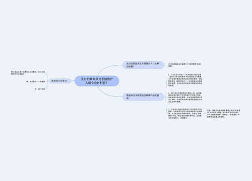 支付的票据承兑手续费计入哪个会计科目？