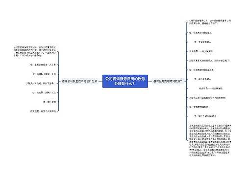 公司咨询服务费用的账务处理是什么？