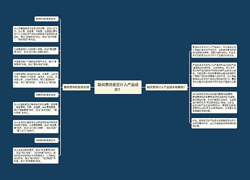 期间费用是否计入产品成本？