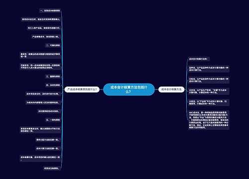 成本会计核算方法包括什么？