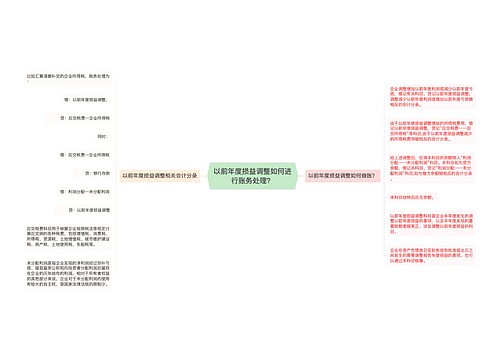 以前年度损益调整如何进行账务处理？