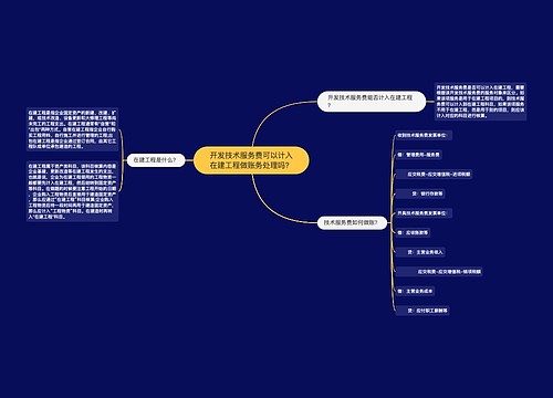 开发技术服务费可以计入在建工程做账务处理吗？