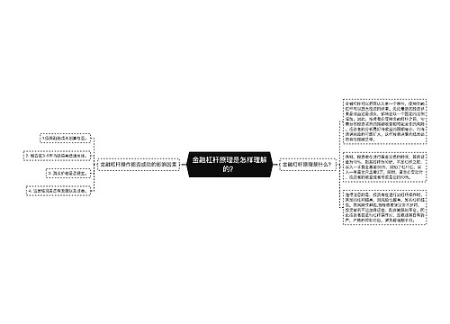 金融杠杆原理是怎样理解的？