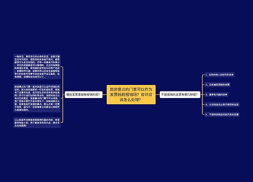 旅游景点的门票可以作为发票抵税报销吗？会计应该怎么处理？