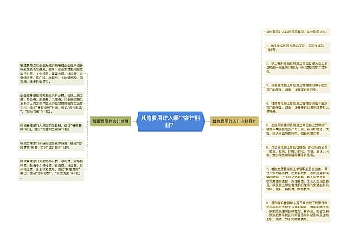 其他费用计入哪个会计科目？