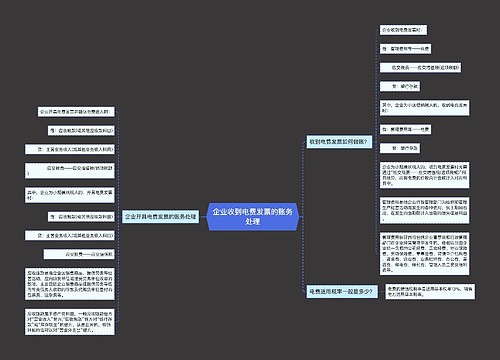 企业收到电费发票的账务处理