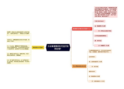 企业筹建期间如何进行账务处理？