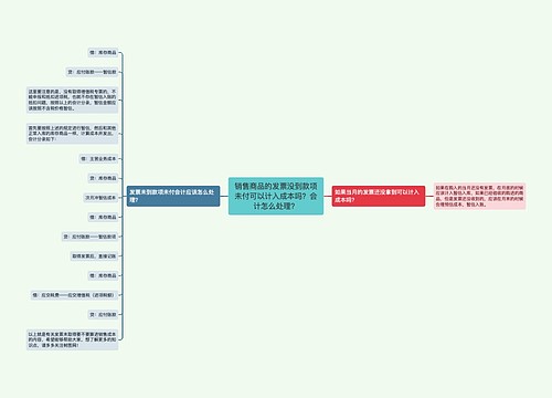 销售商品的发票没到款项未付可以计入成本吗？会计怎么处理？