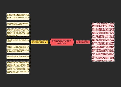 会计账簿是怎样启用的？有哪些作用？