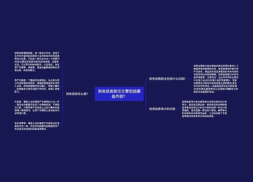 财务报表附注主要包括哪些内容？