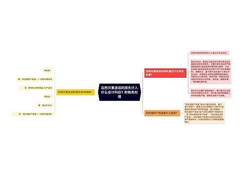 自然灾害造成的损失计入什么会计科目？附账务处理