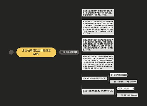 企业长期借款会计处理怎么做？