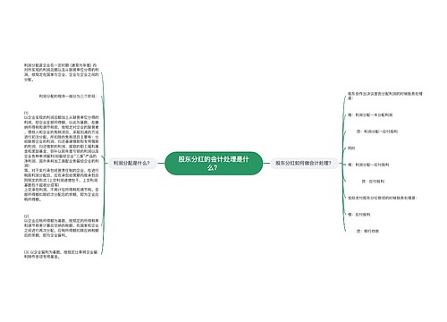 股东分红的会计处理是什么？