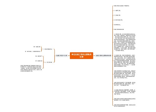 单位在建工程的主要账务处理