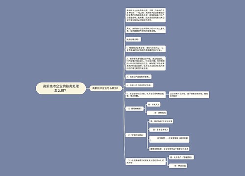 高新技术企业的账务处理怎么做？