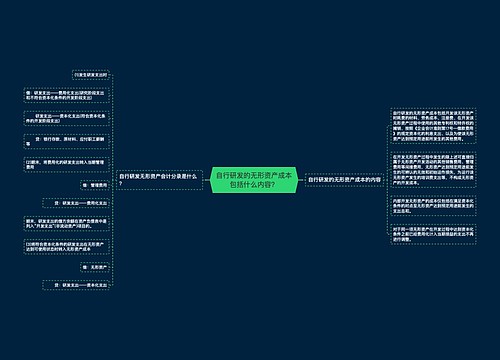 自行研发的无形资产成本包括什么内容？